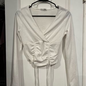 White long sleeve crop top. Medium. Fashion nova.